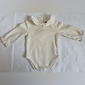 Janie and Jack Baby Girls Ruffle Collar Bodysuit